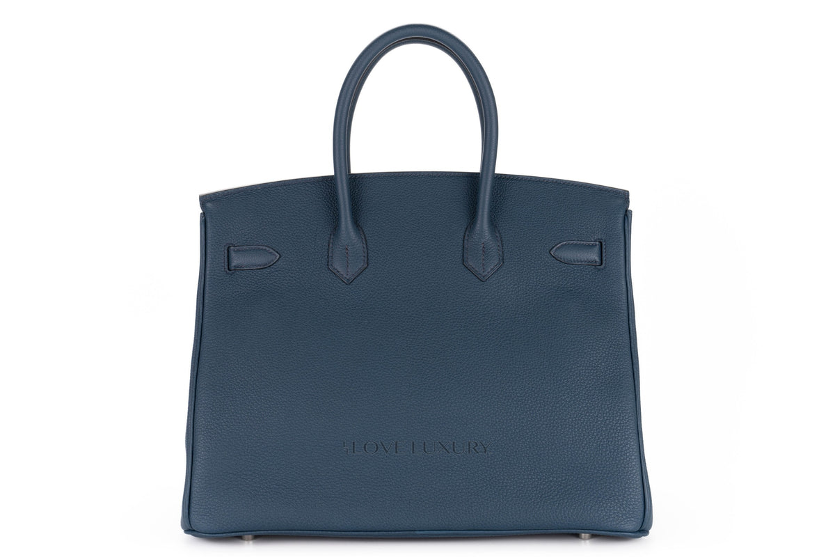 Hermès Birkin 35 Bleu de Prusse Togo Palladium Hardware - view 3