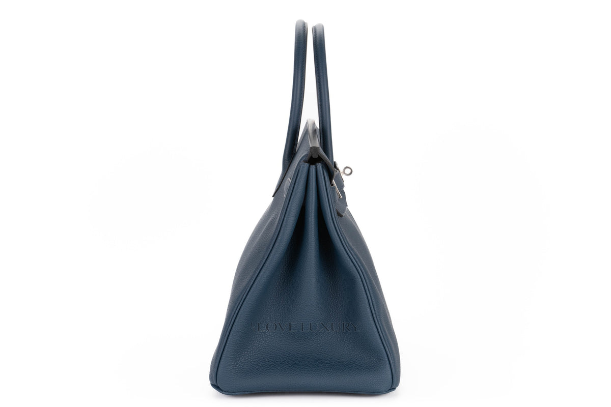 Hermès Birkin 35 Bleu de Prusse Togo Palladium Hardware - view 5
