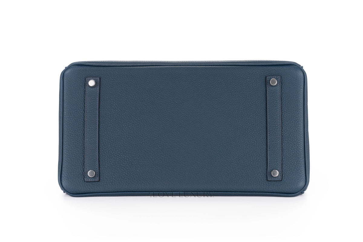 Hermès Birkin 35 Bleu de Prusse Togo Palladium Hardware - view 6