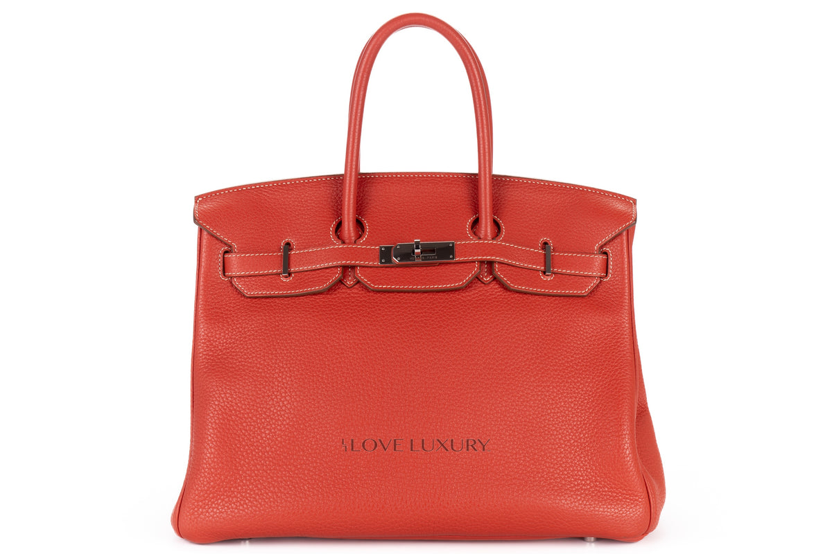 Hermès Birkin 35 Brique Clemence Palladium Hardware - view 1