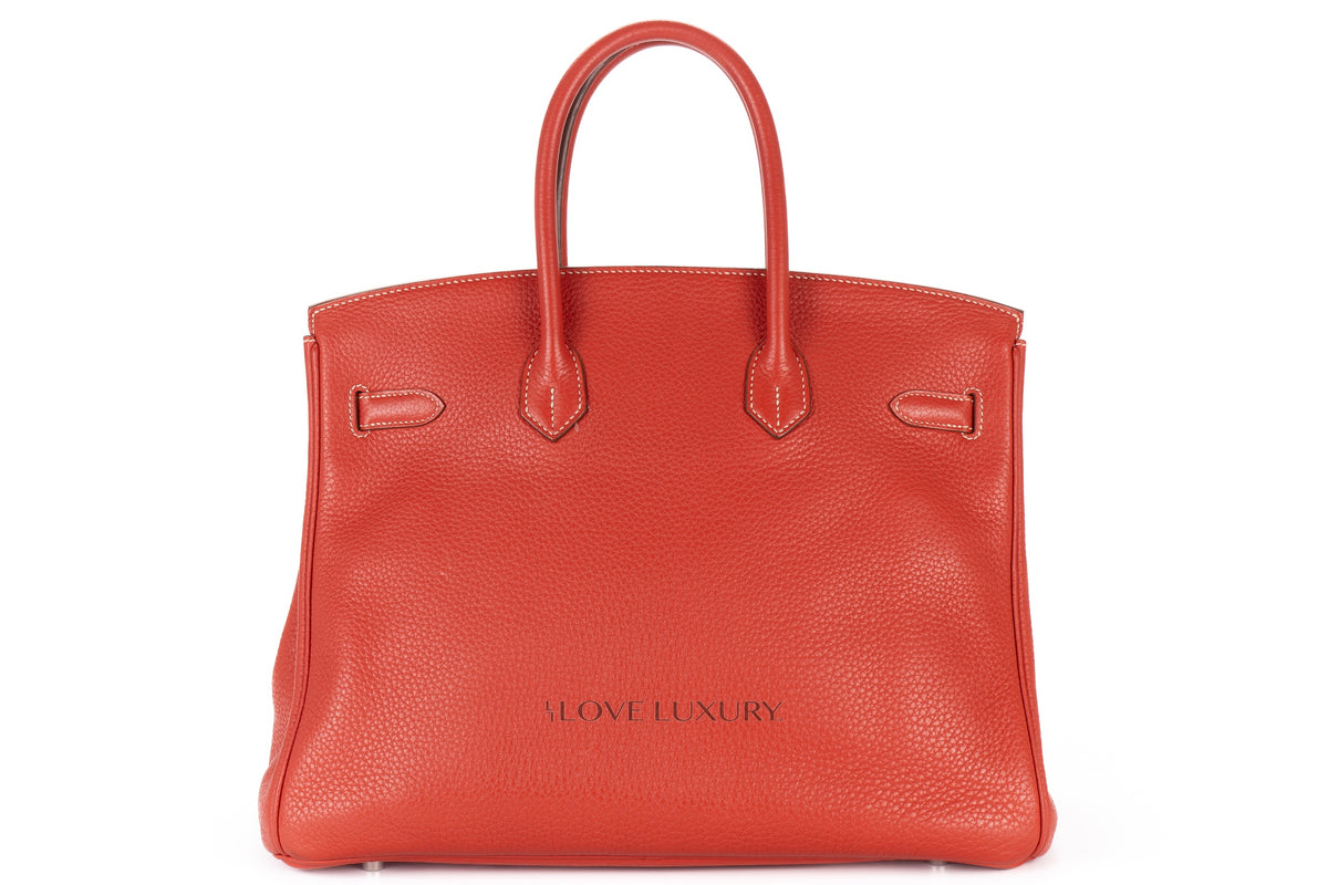 Hermès Birkin 35 Brique Clemence Palladium Hardware - view 3