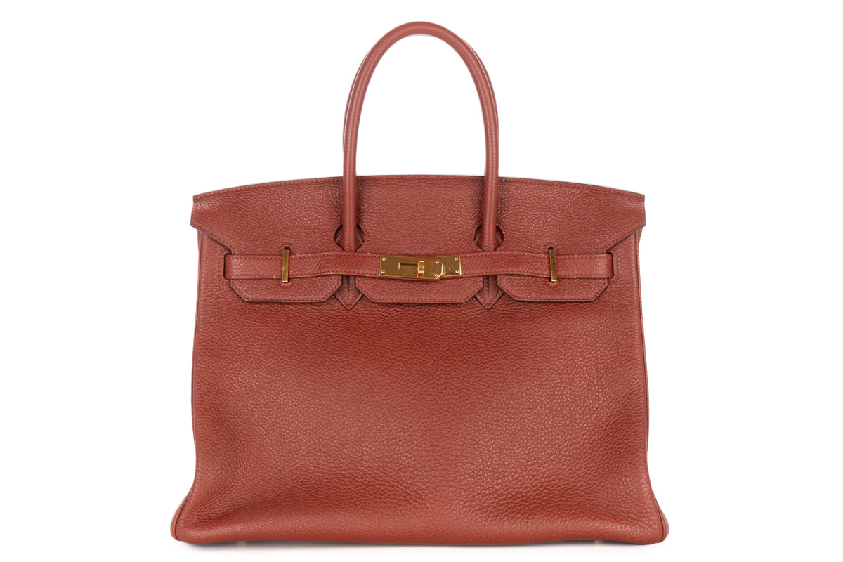 Hermès Birkin 35 Brique Togo Gold Hardware - view 1