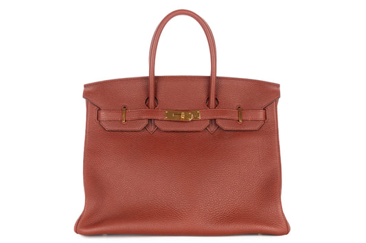 Hermès Birkin 35 Brique Togo Gold Hardware - view 1