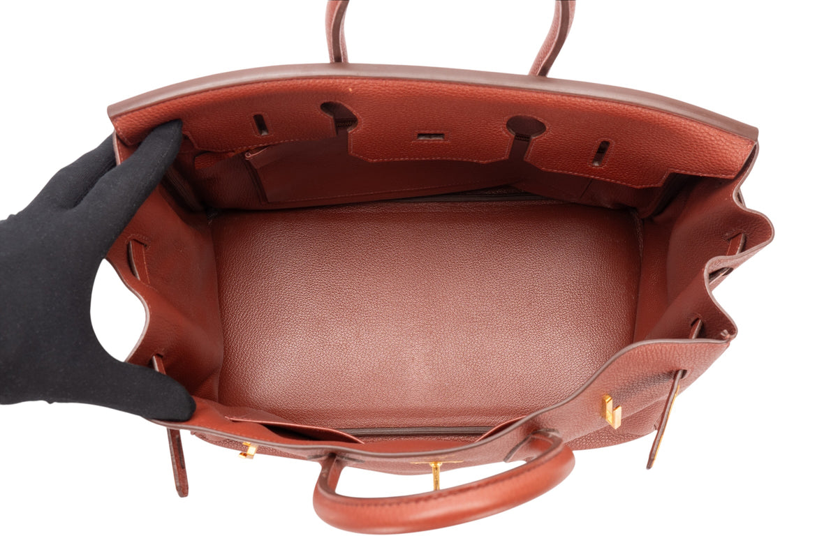 Hermès Birkin 35 Brique Togo Gold Hardware - view 10