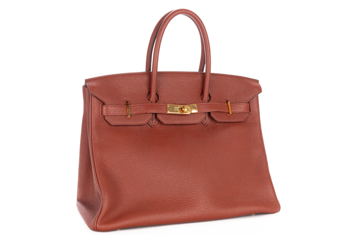 Hermès Birkin 35 Brique Togo Gold Hardware - view 2