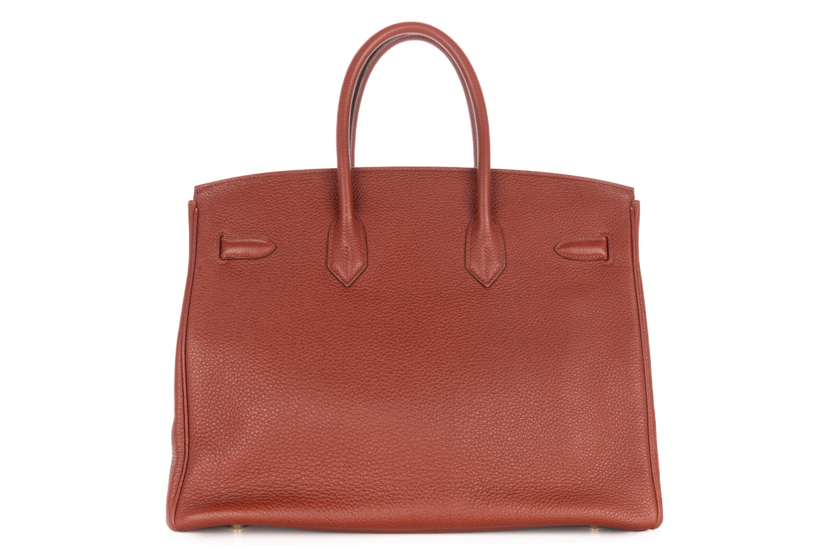 Hermès Birkin 35 Brique Togo Gold Hardware - view 3