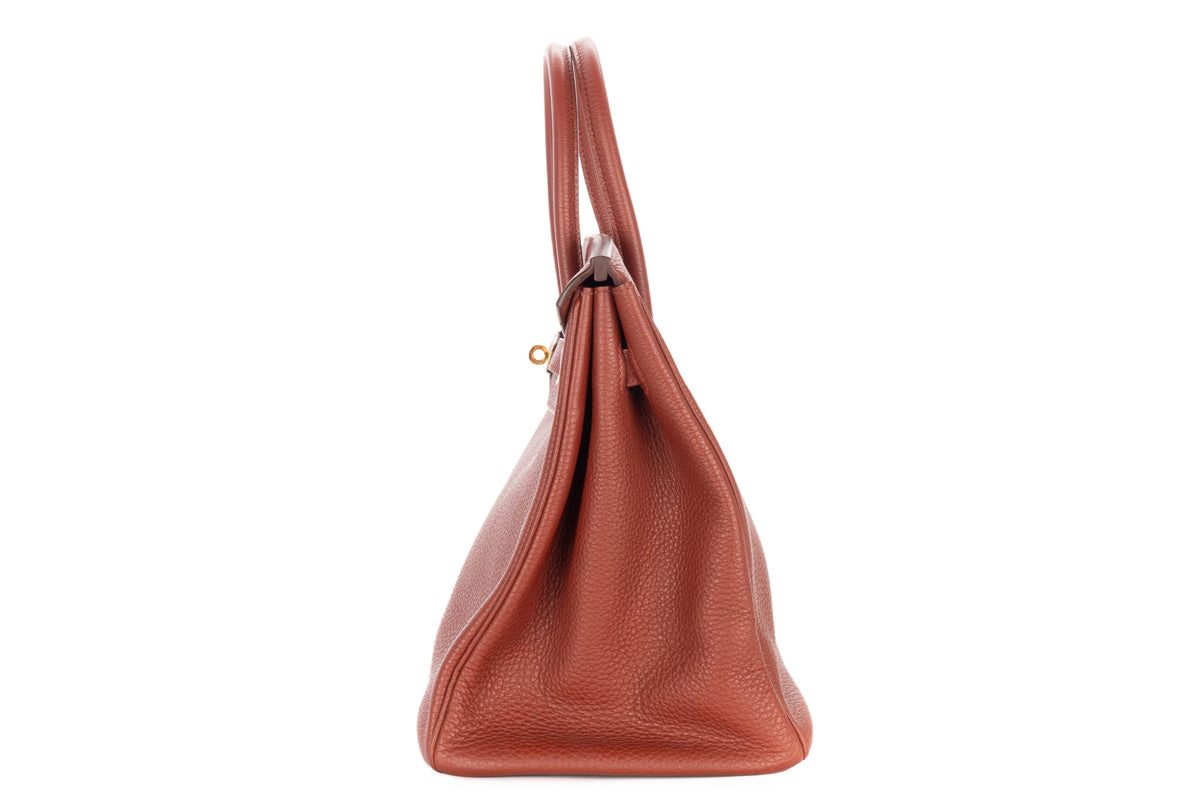 Hermès Birkin 35 Brique Togo Gold Hardware - view 4