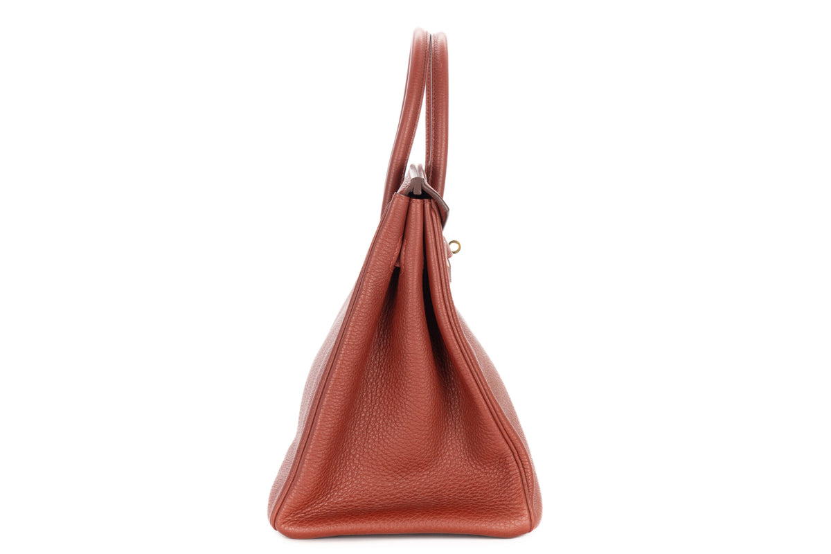 Hermès Birkin 35 Brique Togo Gold Hardware - view 5