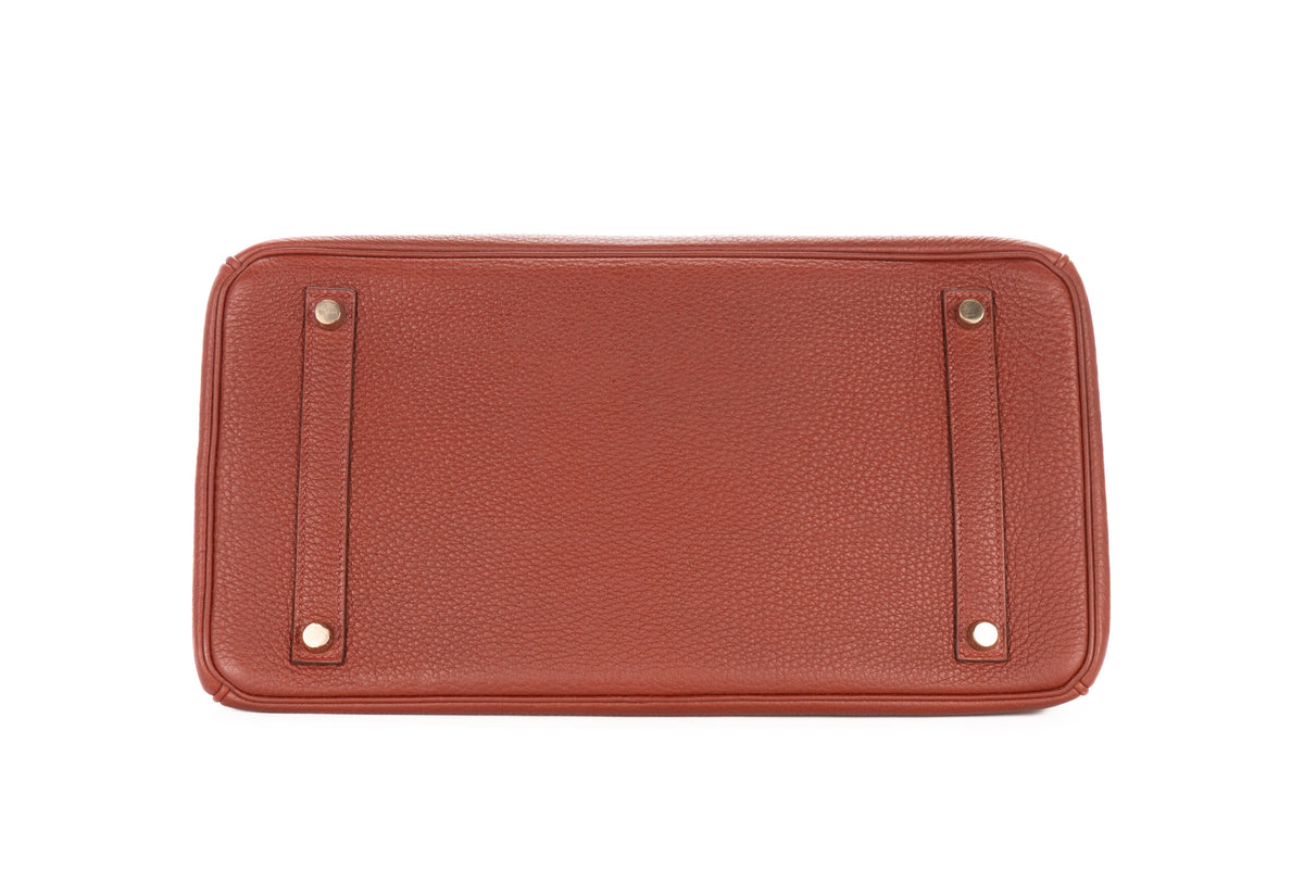 Hermès Birkin 35 Brique Togo Gold Hardware - view 6