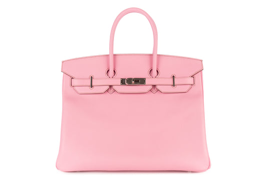 Hermès Birkin 35 Bubblegum Epsom Retourne Palladium Hardware - view 1