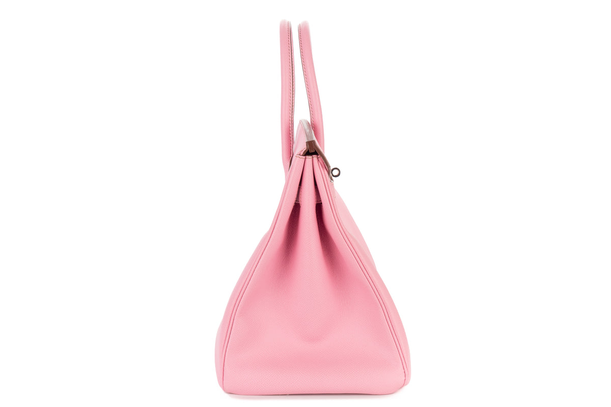 Hermès Birkin 35 Bubblegum Epsom Retourne Palladium Hardware - view 5