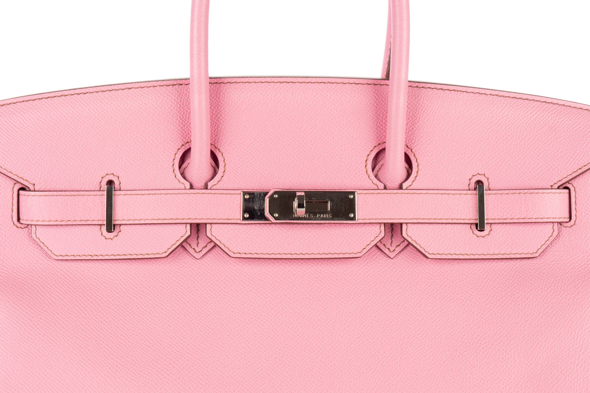 Hermès Birkin 35 Bubblegum Epsom Retourne Palladium Hardware - view 7