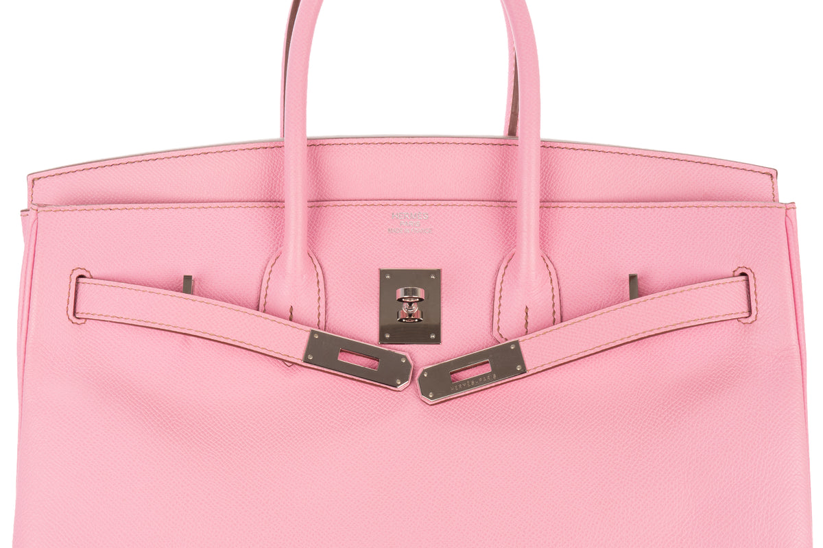 Hermès Birkin 35 Bubblegum Epsom Retourne Palladium Hardware - view 9