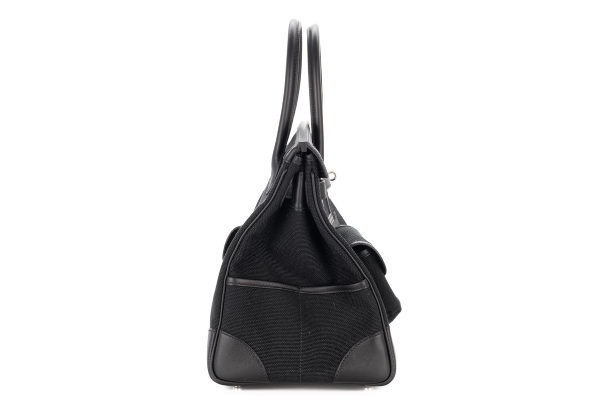 Hermès Birkin 35 Cargo Noir - Black Swift & Toile Palladium Hardware - view 5
