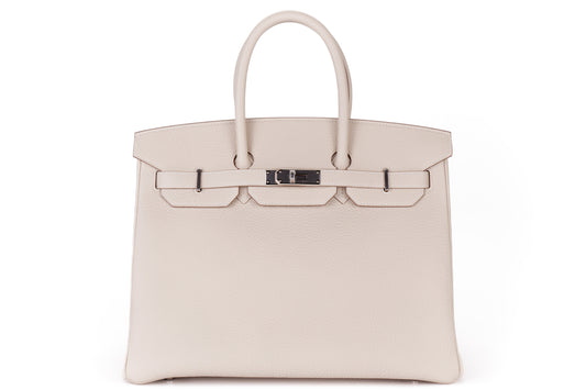 Hermès Birkin 35 Craie Togo Palladium Hardware - view 1
