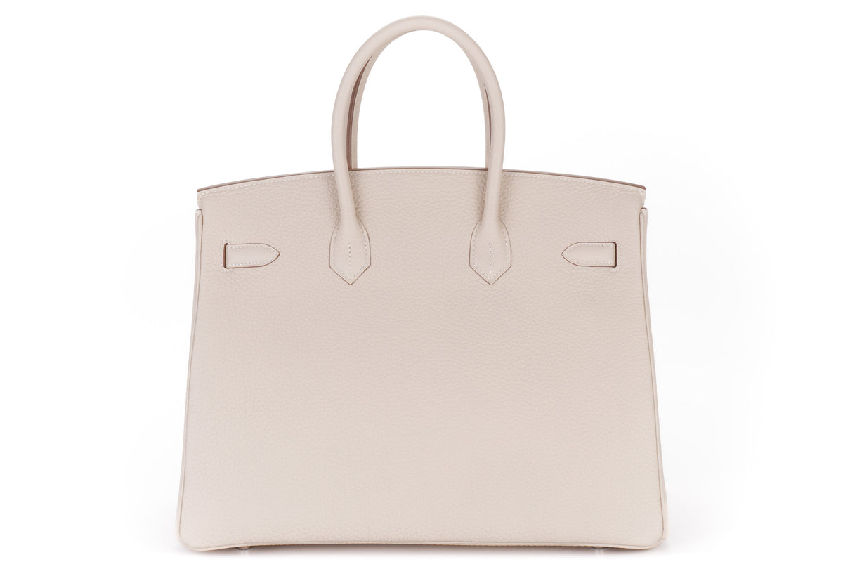 Hermès Birkin 35 Craie Togo Palladium Hardware - view 3
