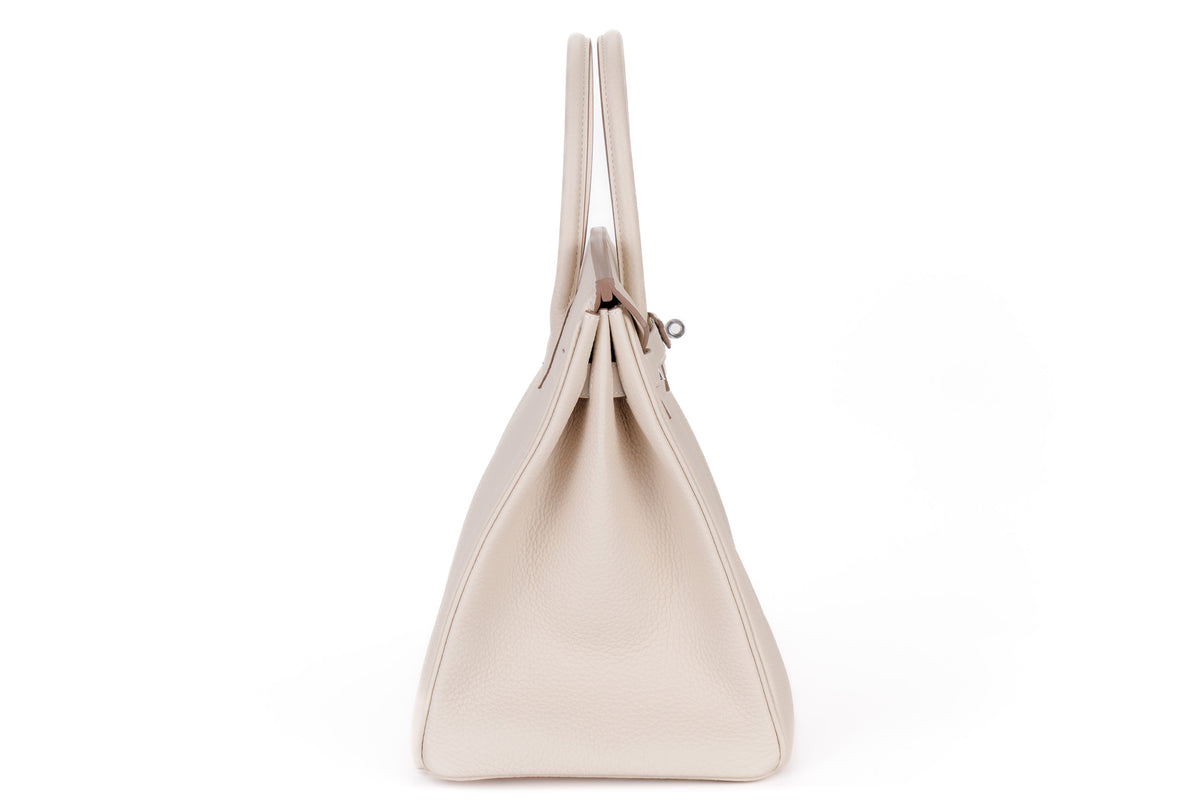 Hermès Birkin 35 Craie Togo Palladium Hardware - view 5