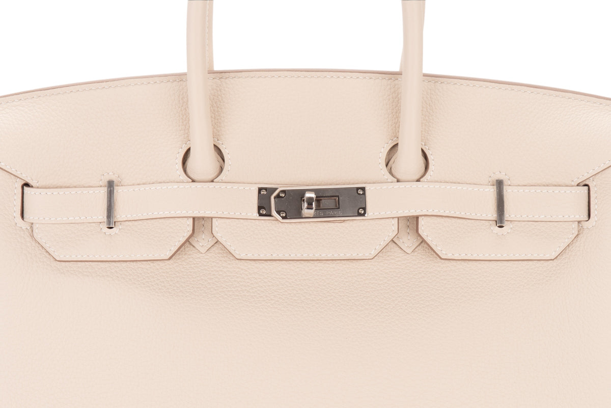 Hermès Birkin 35 Craie Togo Palladium Hardware - view 7
