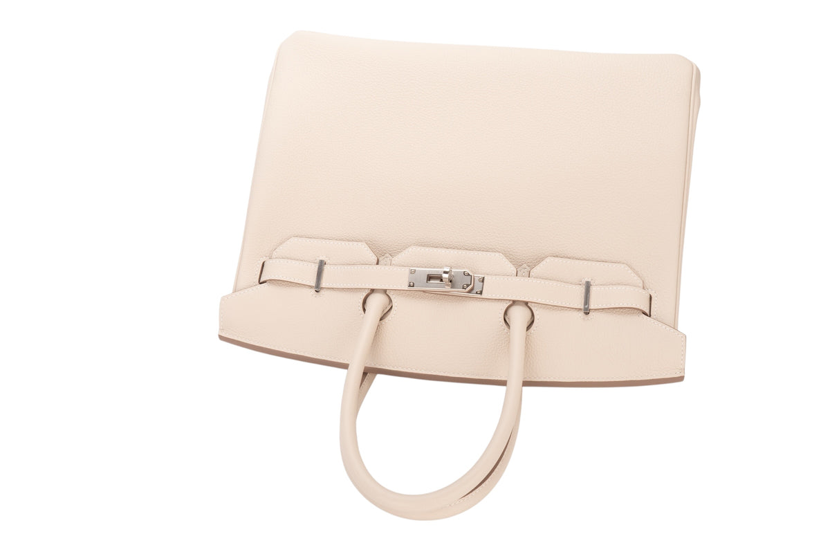 Hermès Birkin 35 Craie Togo Palladium Hardware - view 8