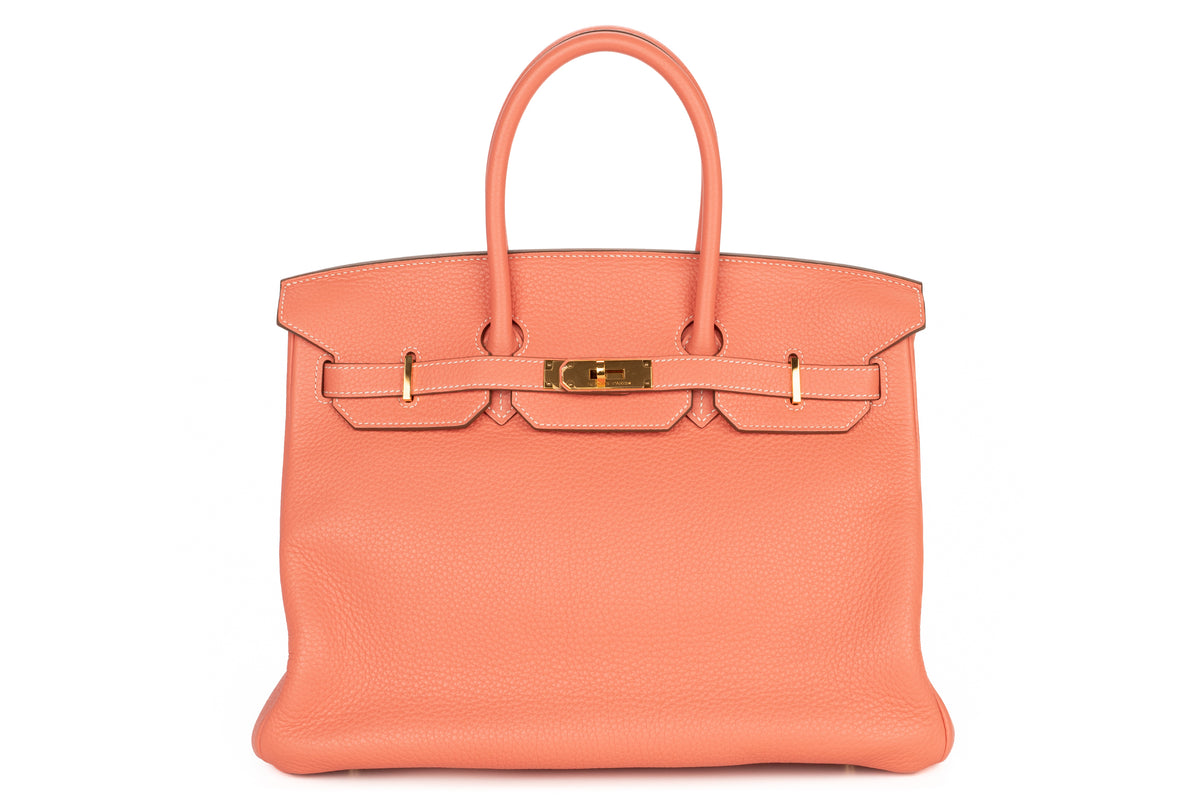 Hermès Birkin 35 Crevette Clemence Gold Hardware - view 1