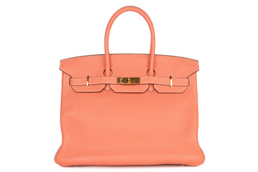 Hermès Birkin 35 Crevette Clemence Gold Hardware - view 1