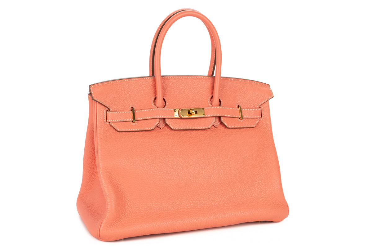 Hermès Birkin 35 Crevette Clemence Gold Hardware - view 2