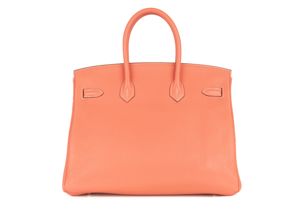 Hermès Birkin 35 Crevette Clemence Gold Hardware - view 3