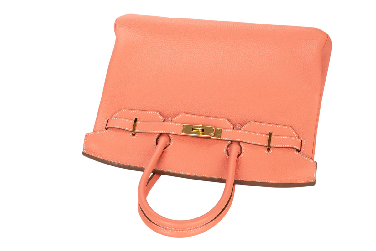 Hermès Birkin 35 Crevette Clemence Gold Hardware - view 8