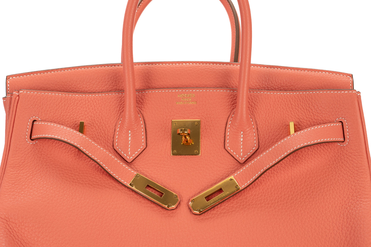 Hermès Birkin 35 Crevette Clemence Gold Hardware - view 9