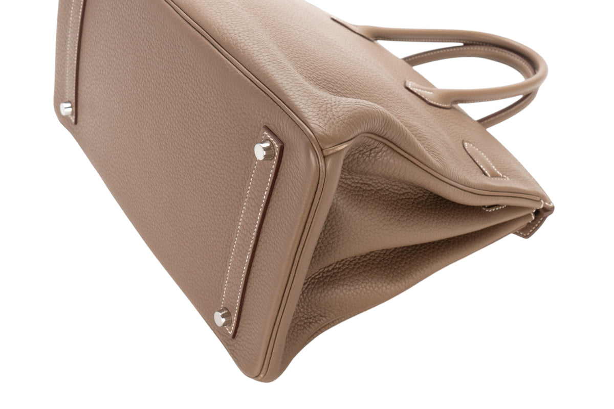 Hermès Birkin 35 Etoupe Clemence Palladium Hardware - view 14