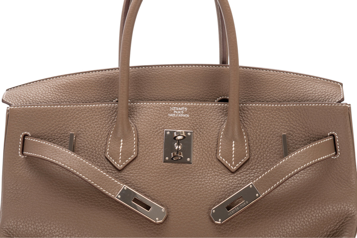 Hermès Birkin 35 Etoupe Clemence Palladium Hardware - view 9