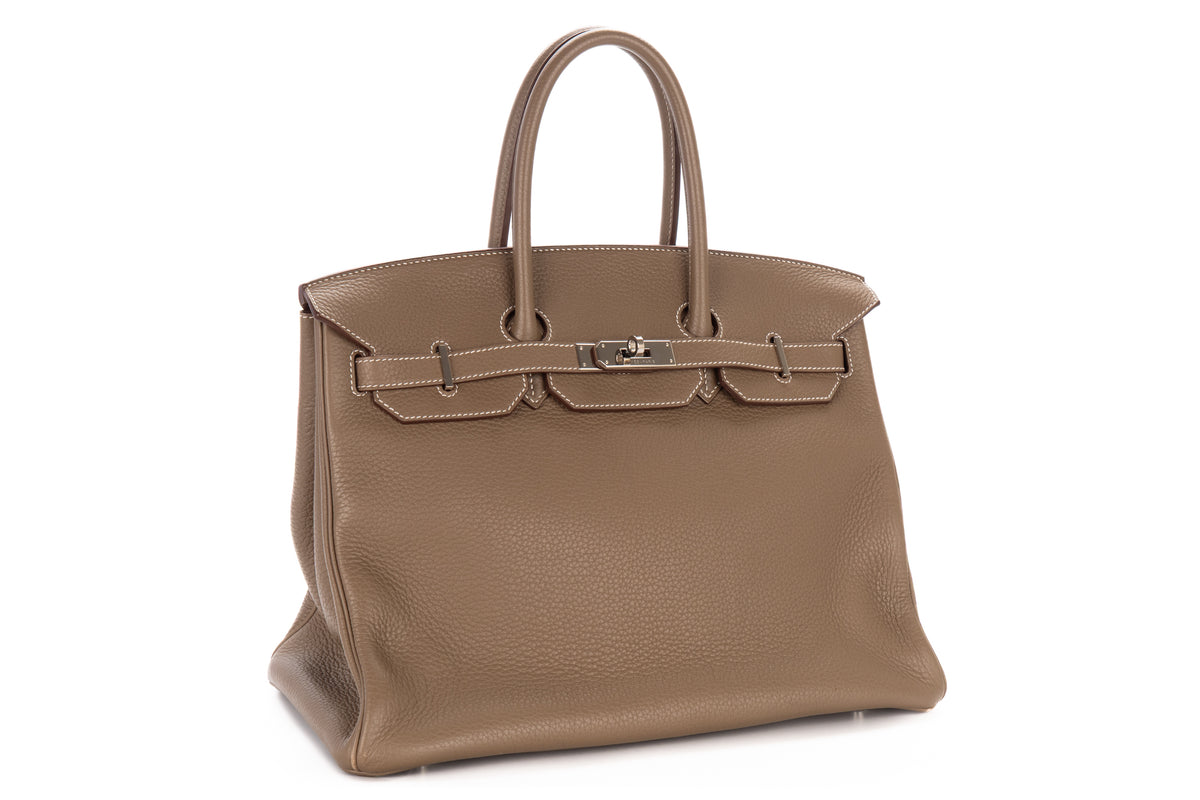 Hermès Birkin 35 Etoupe Clemence Palladium Hardware - view 2