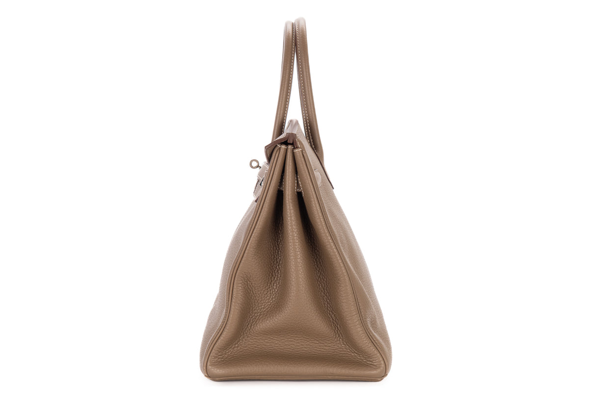 Hermès Birkin 35 Etoupe Clemence Palladium Hardware - view 4