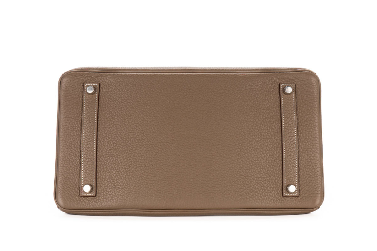 Hermès Birkin 35 Etoupe Clemence Palladium Hardware - view 6