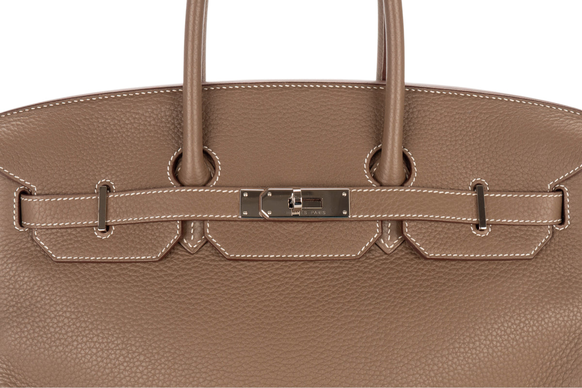 Hermès Birkin 35 Etoupe Clemence Palladium Hardware - view 7