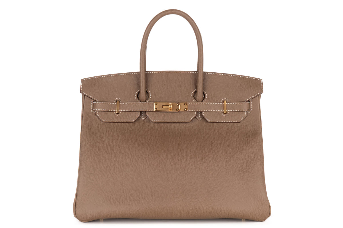 Hermès Birkin 35 Etoupe Epsom Retourne Gold Hardware - view 1