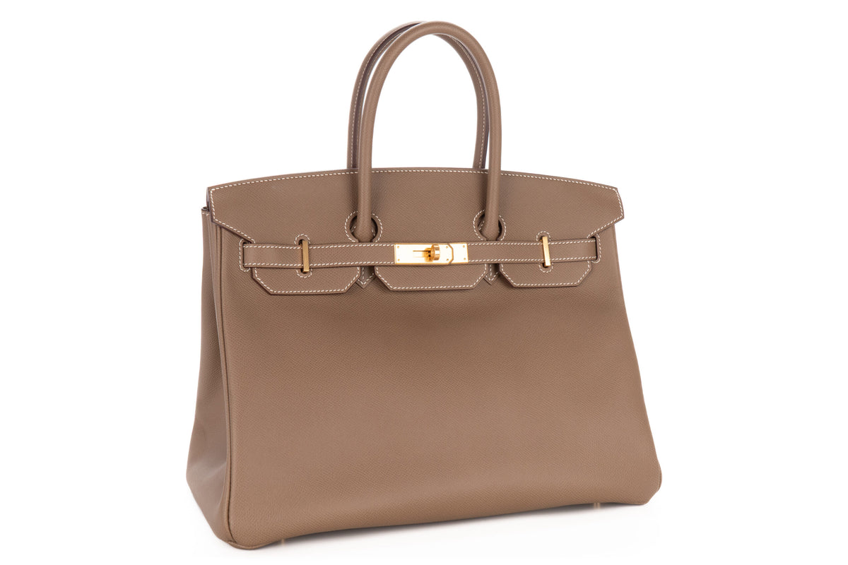Hermès Birkin 35 Etoupe Epsom Retourne Gold Hardware - view 2