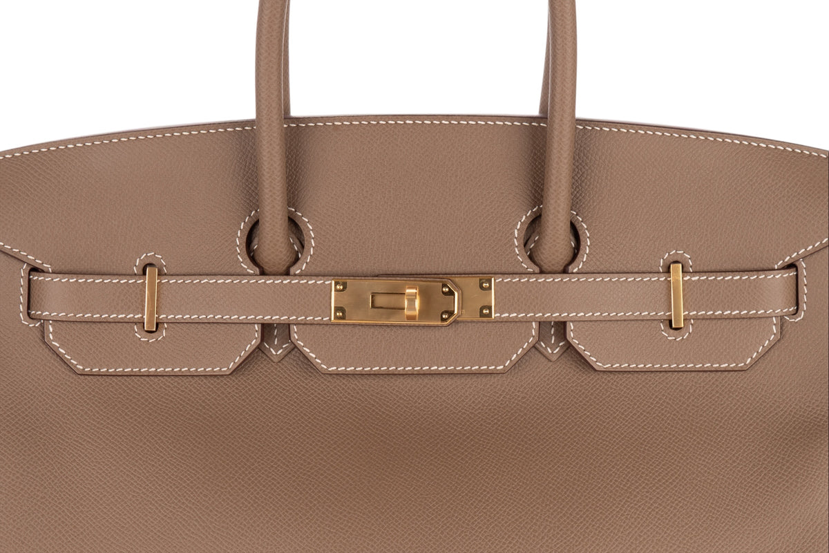 Hermès Birkin 35 Etoupe Epsom Retourne Gold Hardware - view 7