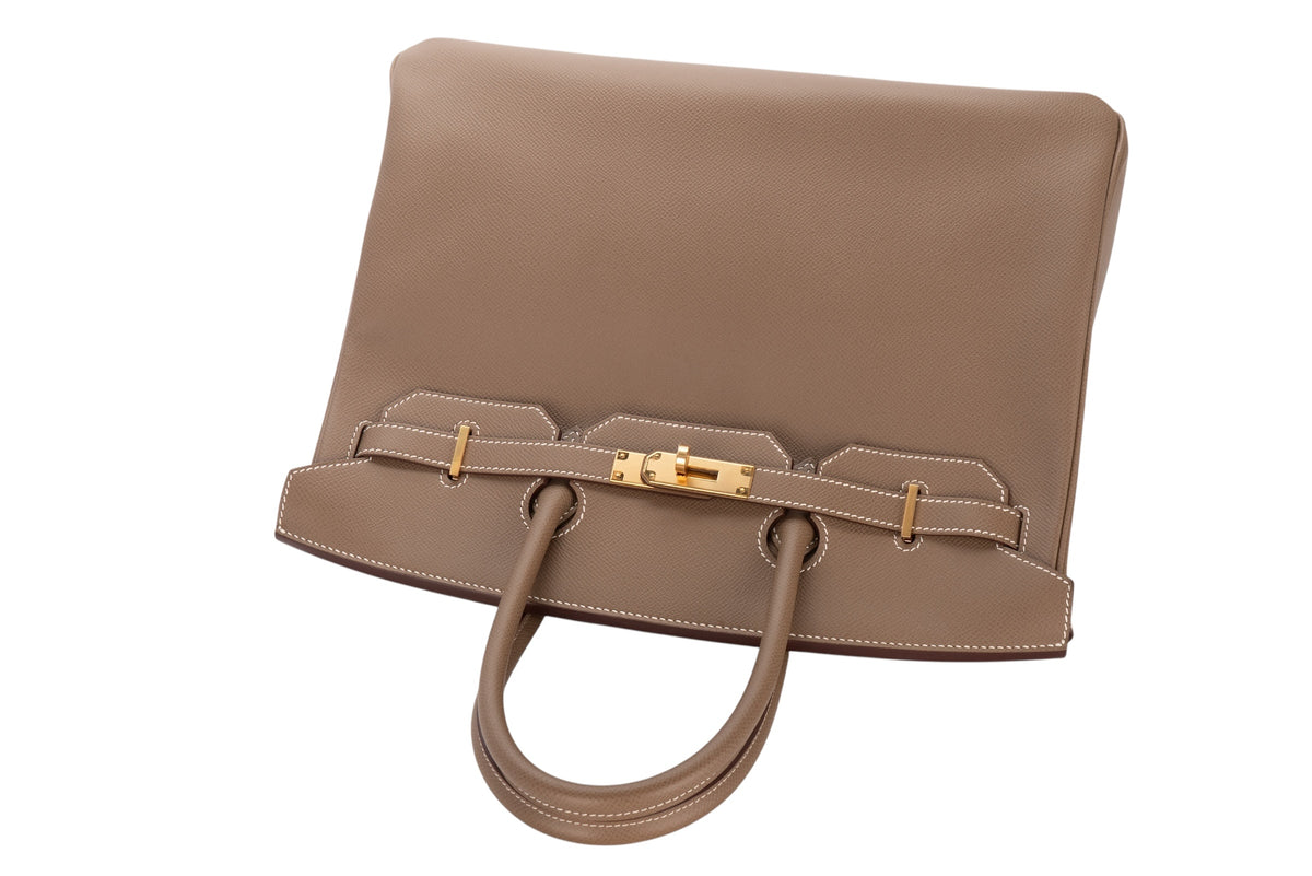 Hermès Birkin 35 Etoupe Epsom Retourne Gold Hardware - view 8