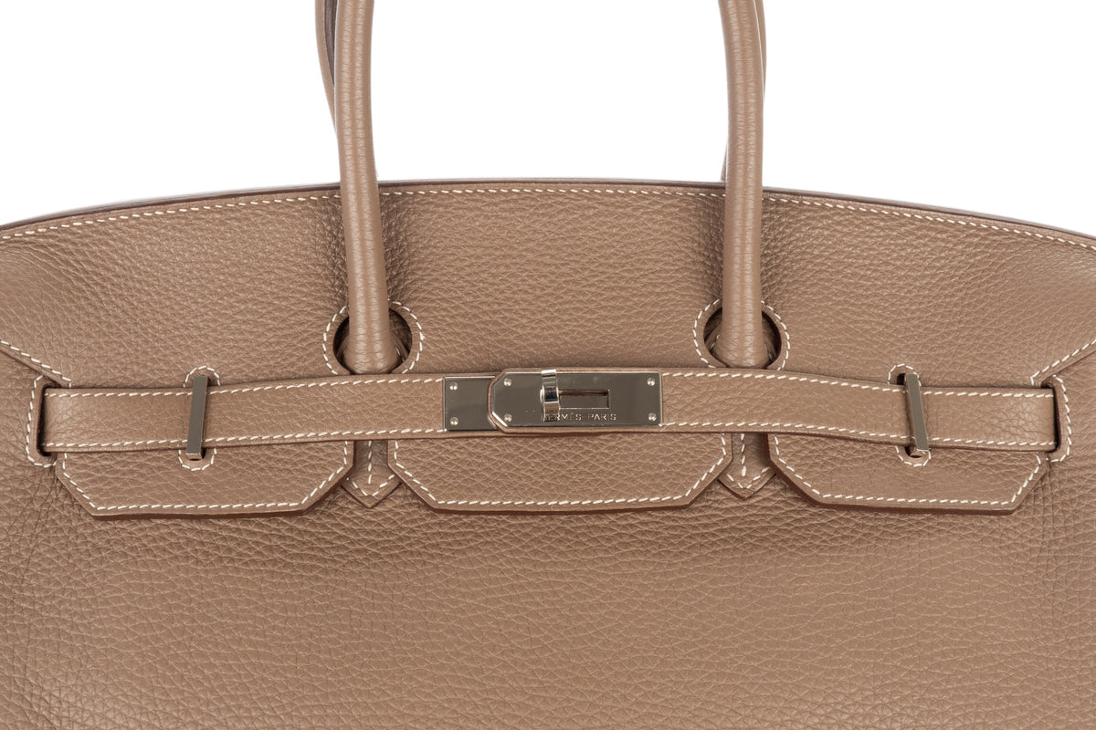 Hermès Birkin 35 Etoupe Togo Palladium Hardware - view 7