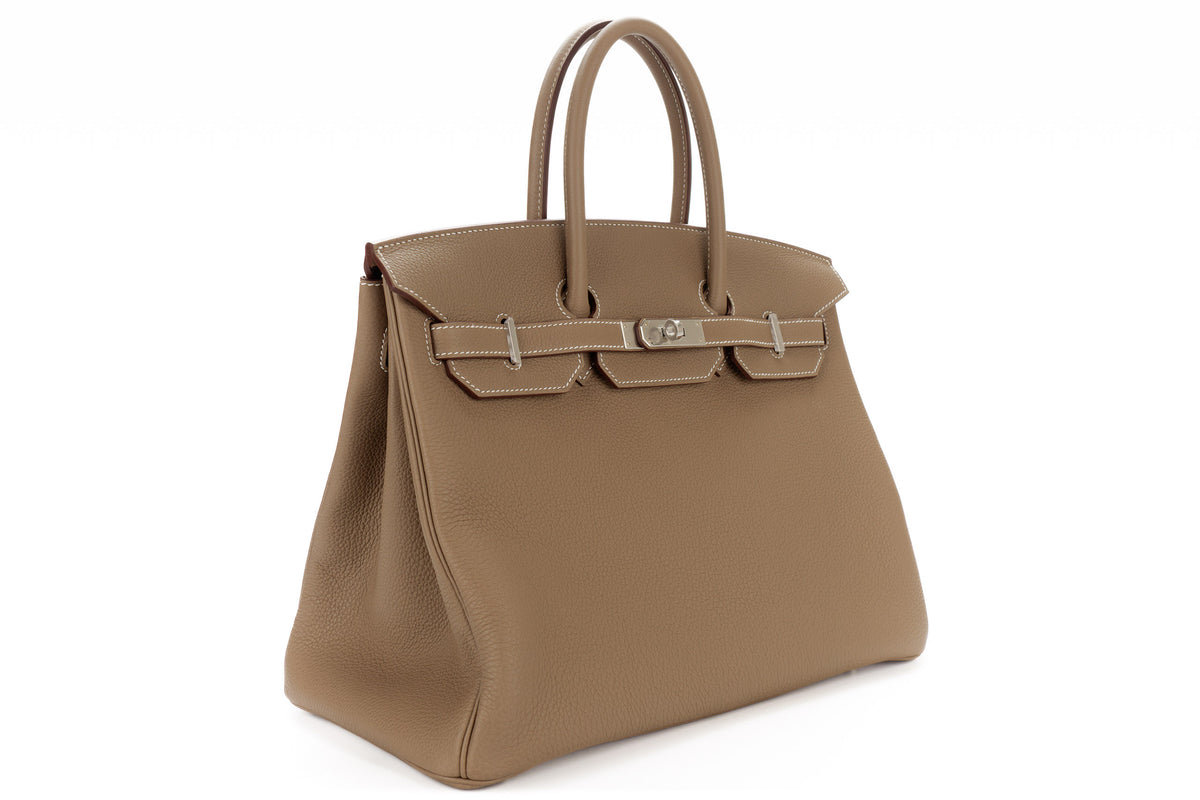 Hermès Birkin 35 Etoupe Togo Palladium Hardware - view 2