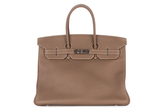 Hermès Birkin 35 Etoupe Togo Retourne Palladium Hardware - view 1