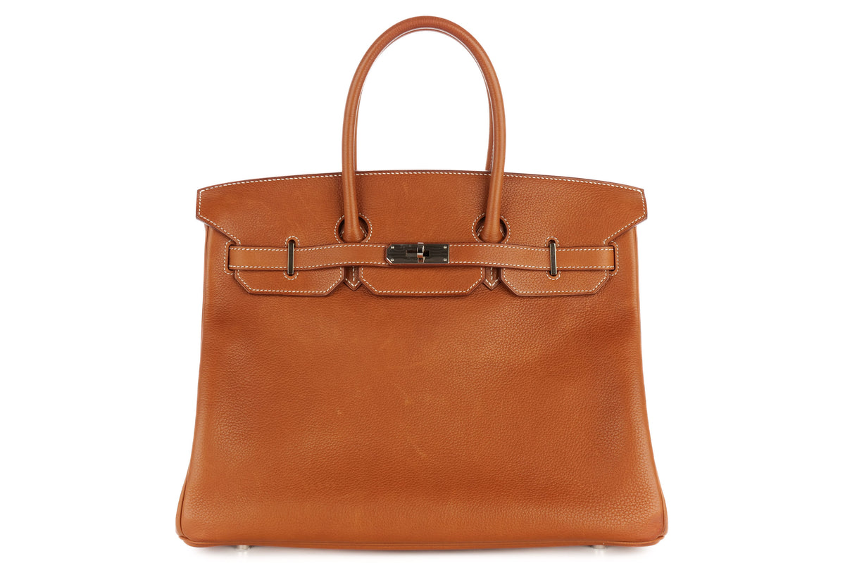 Hermès Birkin 35 Fauve Barenia Faubourg Palladium Hardware - view 1