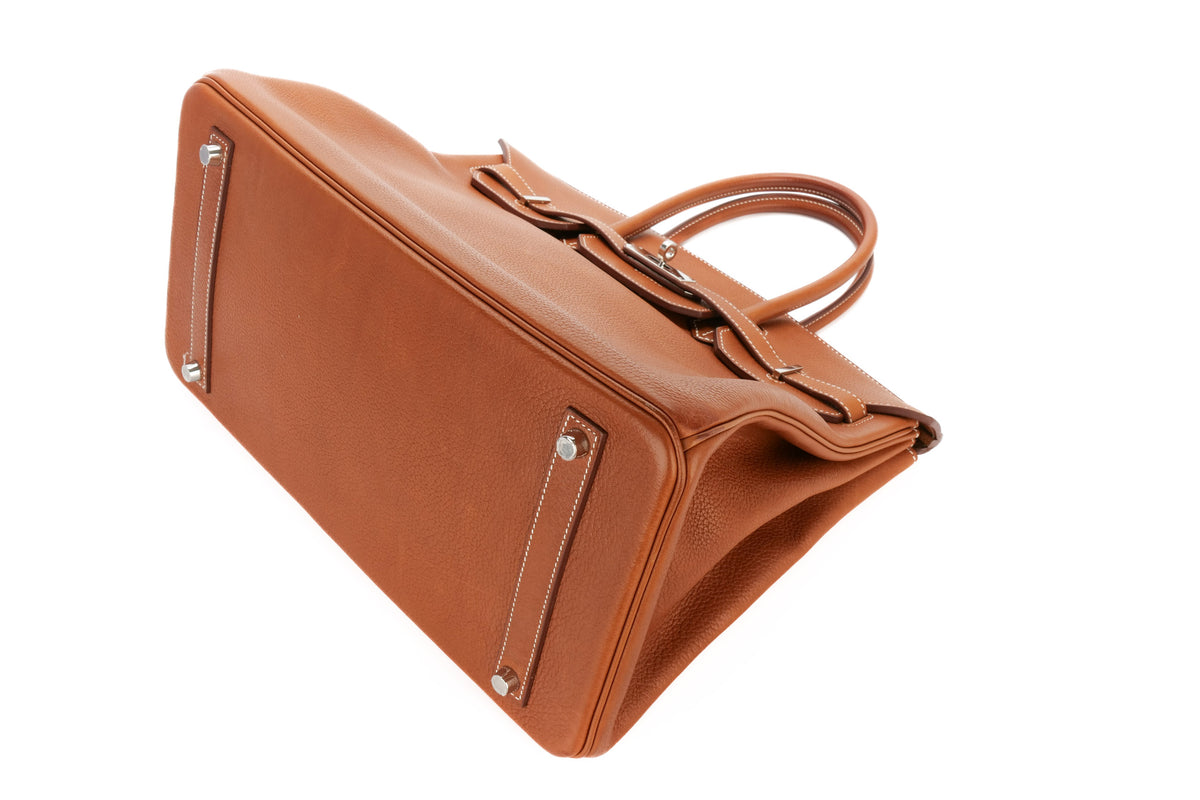 Hermès Birkin 35 Fauve Barenia Faubourg Palladium Hardware - view 10