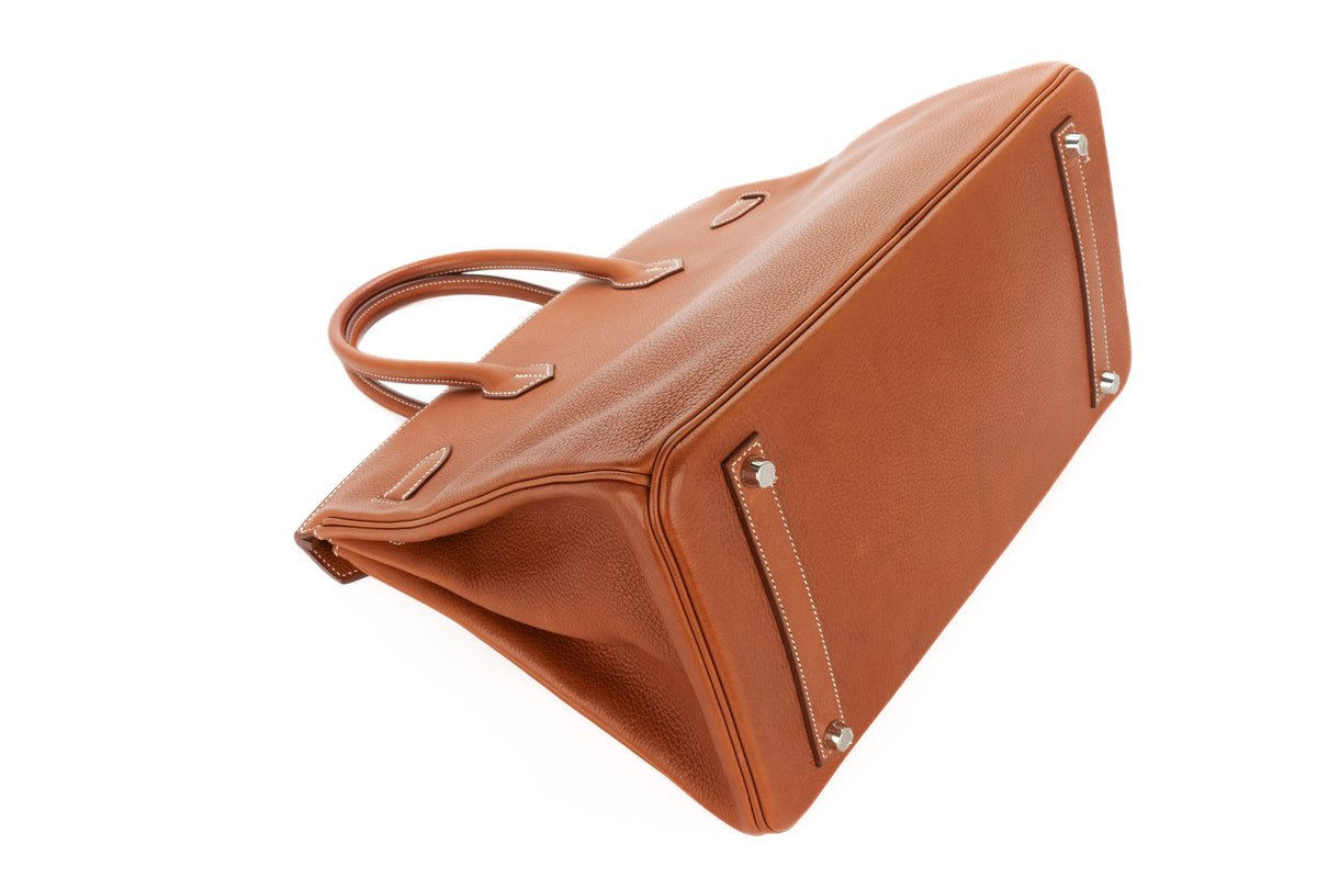 Hermès Birkin 35 Fauve Barenia Faubourg Palladium Hardware - view 11