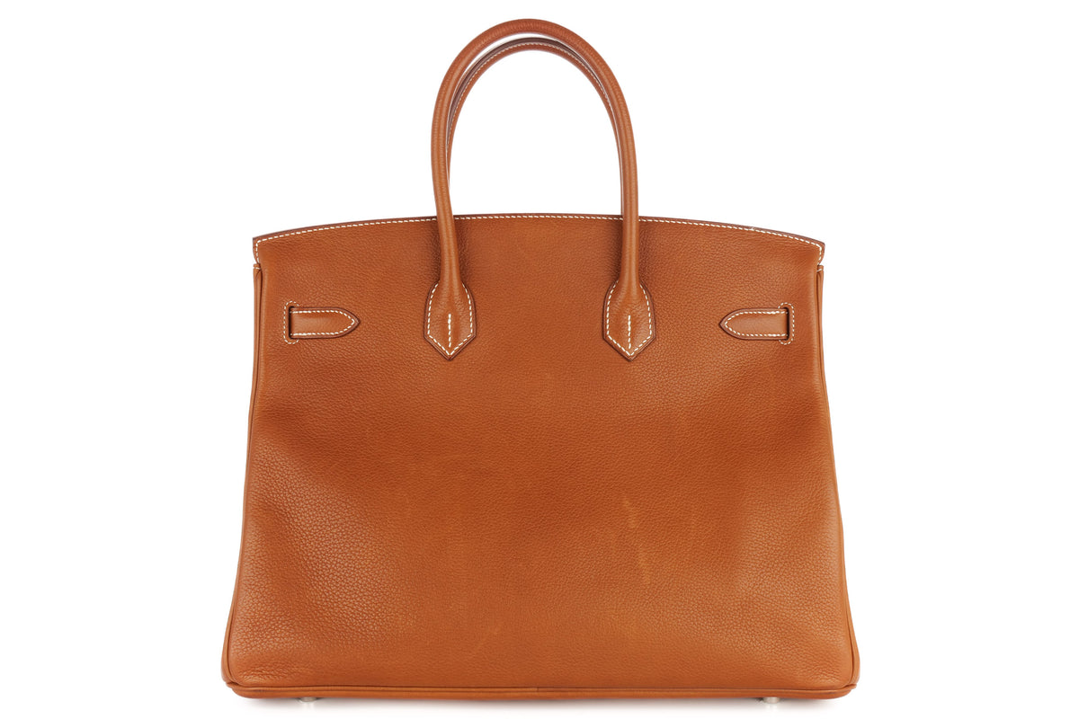 Hermès Birkin 35 Fauve Barenia Faubourg Palladium Hardware - view 3
