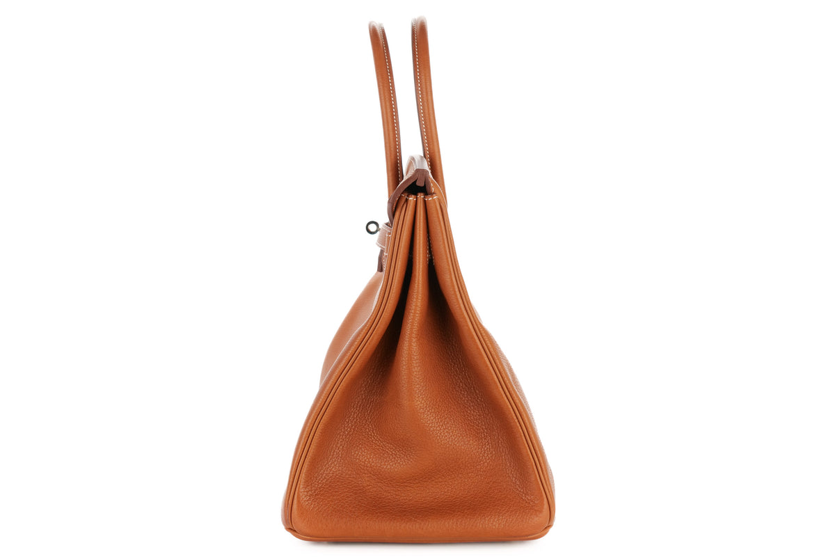 Hermès Birkin 35 Fauve Barenia Faubourg Palladium Hardware - view 4