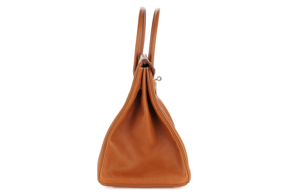 Hermès Birkin 35 Fauve Barenia Faubourg Palladium Hardware - view 5