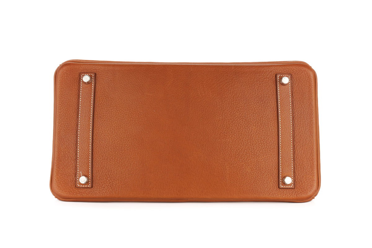 Hermès Birkin 35 Fauve Barenia Faubourg Palladium Hardware - view 6