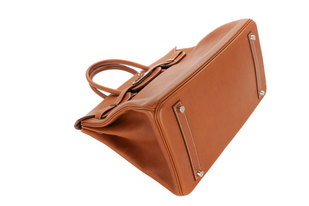 Hermès Birkin 35 Fauve Barenia Faubourg Palladium Hardware - view 9